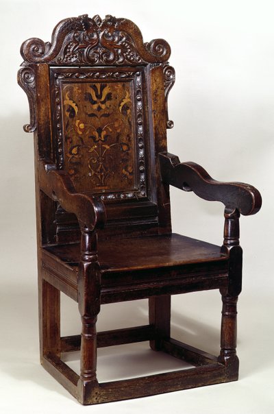 A Charles I armchair, mid 1600s by English School